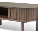 Salontafel Meta ovaal eikenhout 60x120 cm - Espresso
