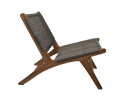 Loungestoel tuin Rio - 66x80x65 - off white/naturel - Teak/bananenblad