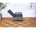 Luxury lounge stoel Princess  verstelbaar Wicker - Grijs