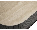 Dressoir Enna 165 cm - dark espresso eiken - travertin keramiek
