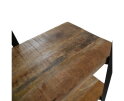 Opbergrek 4 planken  - 120x40x120 - Naturel/zwart - Mangohout/ijzer