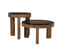 Coffee table Lucent 60x60cm - bruin | BY-BOO
