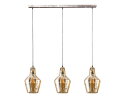 Hanglamp Amber 3 lampen kegel - Oud zilver