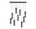Hanglamp 5+4 tube mesh - Artic zwart