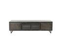 TV-meubel 180cm Rift metal - Gun metal