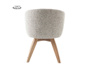 Tower Living Brescia Armstoel - fabric Puente 06 beige white (draaibaar)