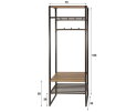 Garderobemeubel roede Luno - Drift Brown Powdercoated
