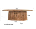 Eettafel Salvator ovaal 300 cm - Bruin | Livingfurn