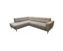 Hoekbank Viano Links stof Bella 55 Taupe Grijs gem&ecirc;leerd -  255x200x84 cm - modern