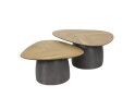 Salontafel set/2 infinite - Gerecycled teakhout fineer