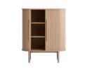 Opbergkast Meta - eiken & eikenfineer licht naturel - 100x40x118 cm - 2 deuren