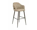 Barstoel New York draaibaar Jupiter zwart - Be Handsome beige 170 - 65 cm