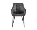 Eetkamerstoel Lucille met armleuning Antraciet