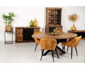 Ovale eettafel Melbourne - 180x100x76 - naturel - mangohout/ijzer