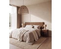 DTP home Lagoon nachtkastje teakhout en Mortex naturel / beige - 50 x 40 x 60 cm