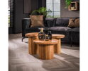 Salontafel set/3 shape - Massief acacia naturel