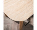 Eettafel Romano Curvo 180 - Keramiek travertine
