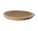 Ovale bijzetteafel - 120x80x28 - Naturel/zwart - Munggur/metaal
