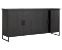 Dresser Beam No.1, 4 doors BLACK,90x190x47 cm, recycled teakwood