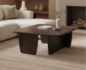 Salontafel Milla vierkant mangohout 90x90x32 cm - Bruin - Japandi