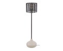 Vloerlamp 1L rechte kap natural - Natural grey