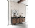Dresser Criss Cross No.2, 4 doors, open rack,100x200x40 cm, mixed wood