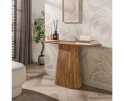 Eettafel Wave Centro D150 - Massief mango zand