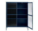 Vitrinekast Bronco metaal 140 cm - Blauw