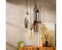 Hanglamp Cocoon getrapt mix glass 5 lampen - Zwart