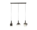 Hanglamp 3L mix grey shaded - Artic zwart