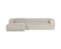 Bean Hoekbank Links Grove Ribstof Naturel - WOOOD Exclusive