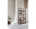 Bookrack Flare High, 5 open racks (Knock Down),220x130x40 cm, suar wood