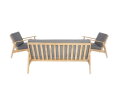 NARVIK LOUNGE SET - LIGHT TEAK LOOK / ROYAL ANTHRACITE