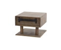 Nachtkastje 1L shelve Carve - Massief acacia drift brown