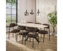 Hanglamp 3L mix grey shaded - Artic zwart