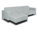 Hoekbank Nolan met Chaise Longue Links &ndash; Cremona Stof - Lichtgrijs - 275x150x84 cm
