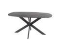 Eettafel Marquina Deens ovaal melamine 150x90 cm - marmerlook 3D