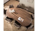 Eettafel Sculpture acacia organisch 244x165 cm - Drift browm