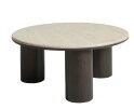 Salontafel Piazze rond &Oslash;90 cm marmer - Beige