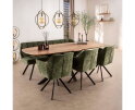 Eettafel Kopenhagen 215 cm Deens ovaal acacia - naturel