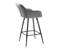 MILTON COUNTER STOOL GREY VELVET