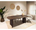 Eettafel Trevor Deens ovaal mangohout 220x105 cm - Bruin
