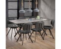 Eettafel betonlook 3D ovaal 190 cm - Grijs