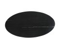 Salontafel ovaal marmer - 130x70x43 - Zwart - Marmer/metaal