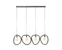 Hanglamp 4L organic steel - Artic zwart
