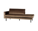 Rodeo Daybed Left Velvet Taupe - BePureHome