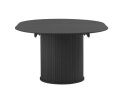 Eettafel Nola rond eikenhout uitschuifbaar &Oslash;120-167 cm - zwart