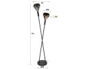 Vloerlamp 2L Wings - Zwart