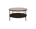 Salontafel Harald rond glas &Oslash;84 cm - Espresso bruin