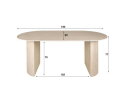 Eetkamertafel 180 arch ceramic - Ceramic travertine